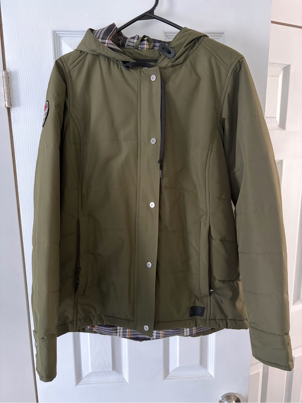 Roots Olive Hooded Puffer Jacket